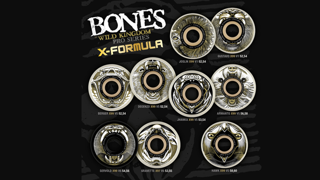 BONES WHEELS X-FORMULA "WILD KINGDOM" PRO SERIES
