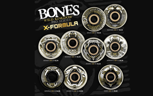 BONES WHEELS X-FORMULA "WILD KINGDOM" PRO SERIES