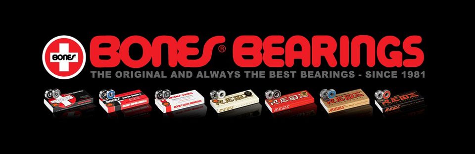 Manufacturer of high performance skateboard bearings since 1983. Manufacturer of Bones Ceramic Bearings, Bones Swiss Bearings, Bones Swiss Six Bearings, Bones REDS Bearings, Bones Speed Cream Lubricant, and accessories. The Best Skateboard Bearings.