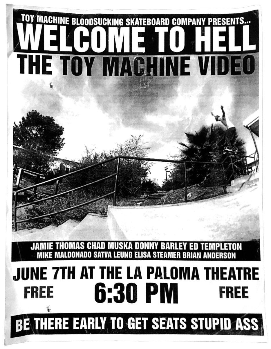 TOY MACHINE WELCOME TO HELL 30TH ANNIVERSARY (QS)